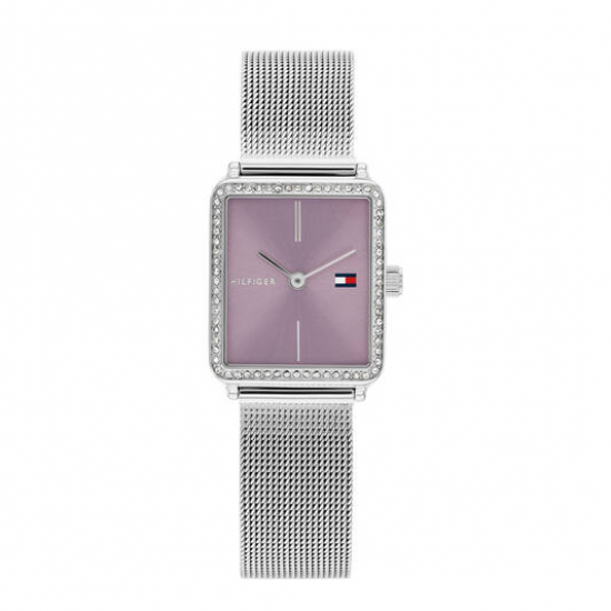 Tommy hilfiger dames horloge Tea staal met mesh band 21x25mm - 2010792