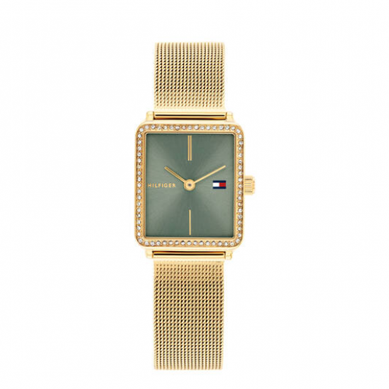 Tommy Hilfiger dames horloge Tea geelgoud kleur met meshband 21x25mm - 2010793