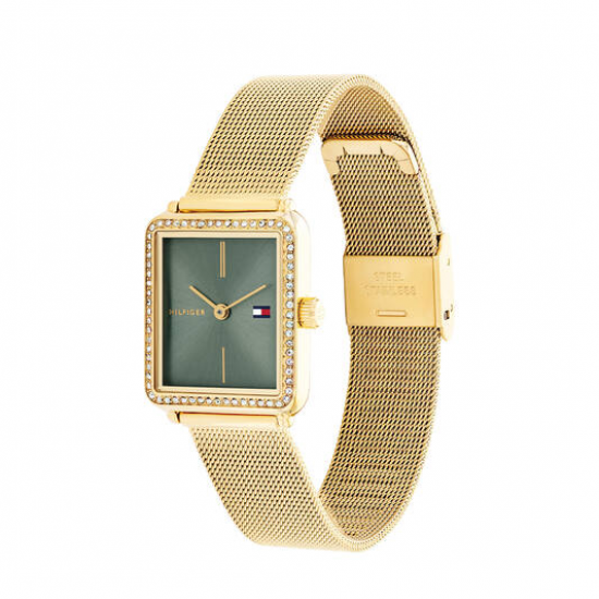 Tommy Hilfiger dames horloge Tea geelgoud kleur met meshband 21x25mm - 2010793