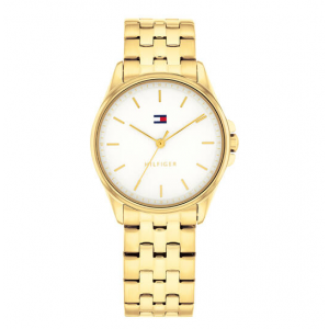 Tommy Hilfiger dames horloge Jade geelgoudkleur 30mm - 2010794 Tommy Hilfiger dames horloge Jade geelgoudkleur 30mm - 2010794