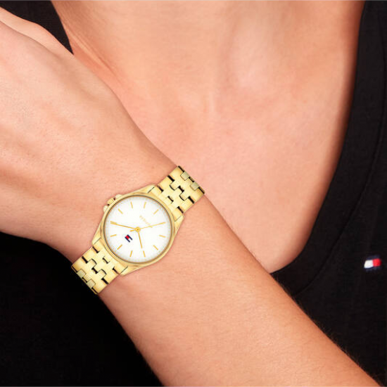 Tommy Hilfiger dames horloge Jade geelgoudkleur 30mm - 2010794