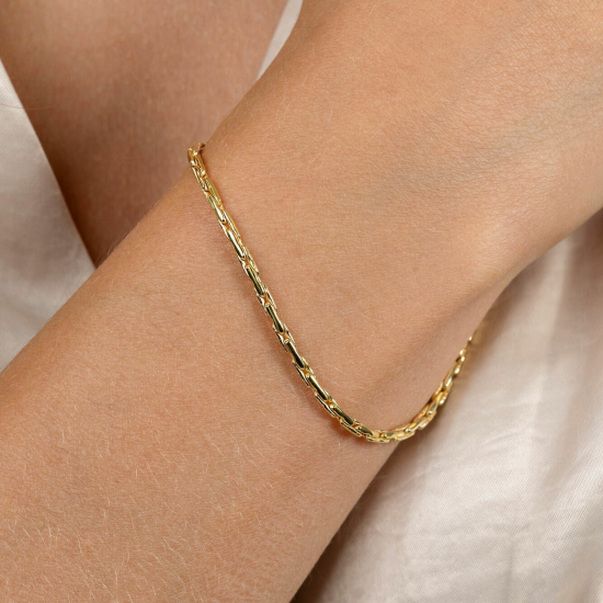 Zinzi armband geel verguld anker rond geslepen - 2010848
