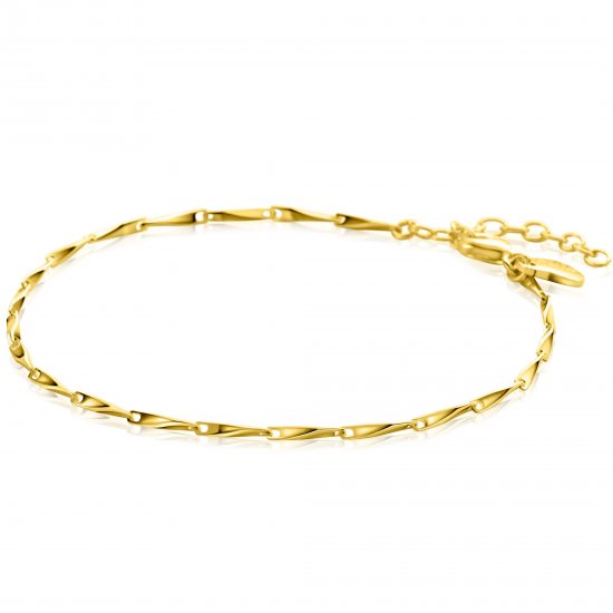 Zinzi armband geel verguld met gedraaide schakels - 2010849
