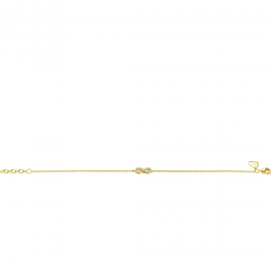 ZINZI armband  infinity met zirconia's geel verguld - 2010850