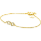 ZINZI armband  infinity met zirconia's geel verguld - 2010850