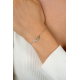 ZINZI zilveren armband bicolor vebonden infinity met 1 zirconia - 2010852