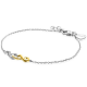 ZINZI zilveren armband bicolor vebonden infinity met 1 zirconia - 2010852