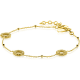 ZINZI zilveren armband verguld met drie open rondjes - 2010854