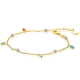 ZINZI zilveren armband geel verguld met parel en kleursteentjes - 2010857
