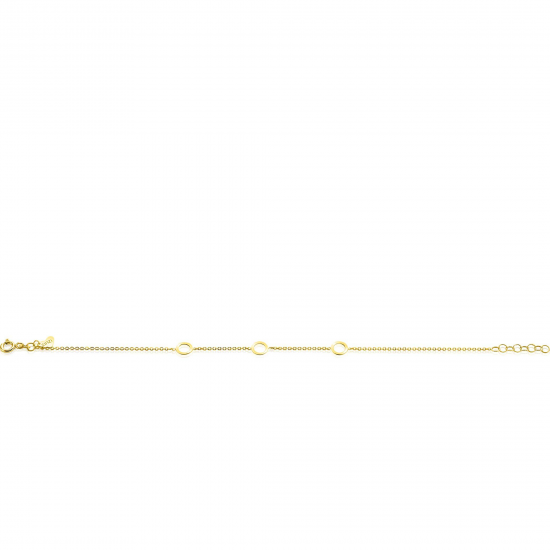 ZINZI gouden armband met 3 open rondjes - 2010859