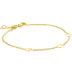 ZINZI gouden armband met 3 open rondjes - 2010859