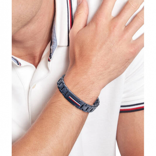 Tommy hilfiger heren armband zwart gecoated - 2010870