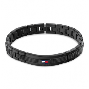 Tommy hilfiger heren armband zwart gecoated - 2010871