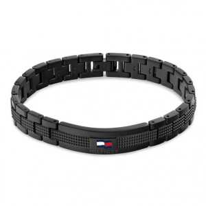 Tommy hilfiger heren armband zwart gecoated - 2010871 Tommy hilfiger heren armband zwart gecoated - 2010871