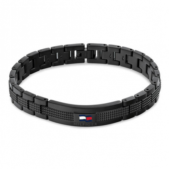 Tommy hilfiger heren armband zwart gecoated - 2010871