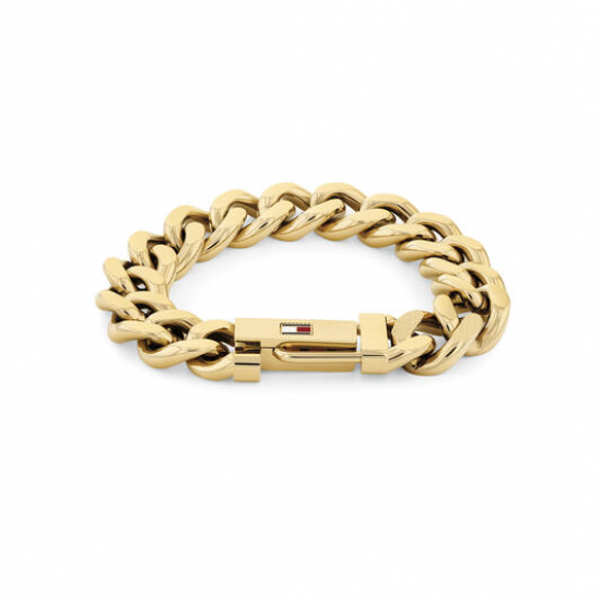 Tommy hilfiger heren armband geel verguld gourmet schakel - 2010873