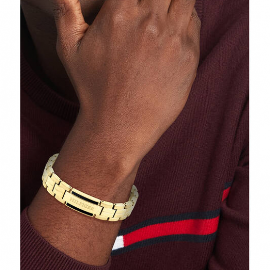 Tommy hilfiger heren armband geel verguld - 2010877