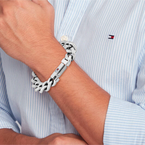 Tommy hilfiger heren armband gourmet schakel - 2010878