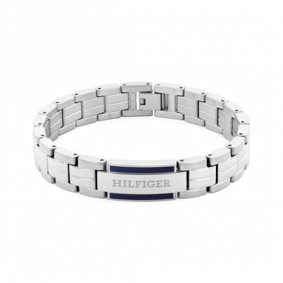 Tommy hilfiger heren armband schakels met plaat - 2010884
