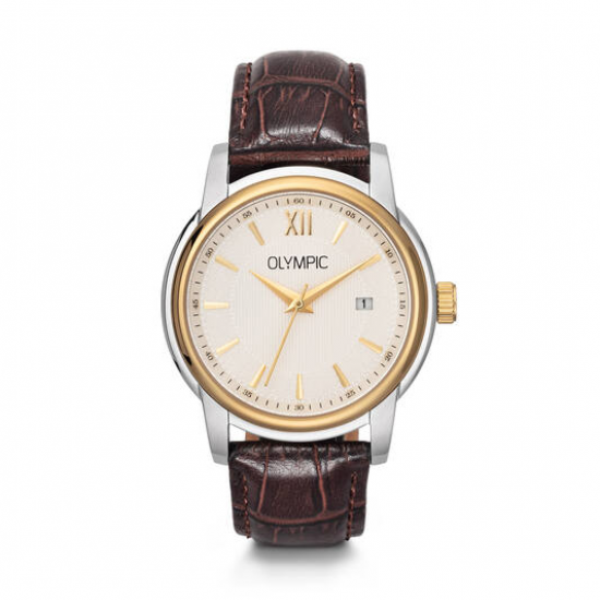 Olympic heren  bicolor horloge stalen band - 2010963