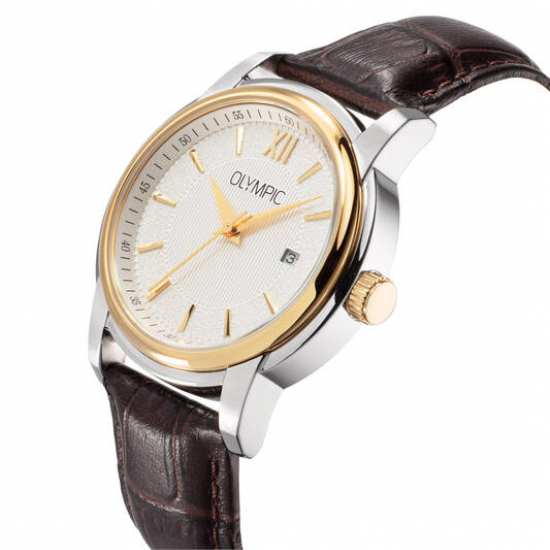 Olympic heren  bicolor horloge stalen band - 2010963