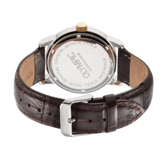 Olympic heren  bicolor horloge stalen band - 2010963