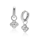 Zinzi creoolhanger  klavertje vier met zirconia - 2010967