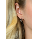 ZINZI zilveren oorring slag  zirconia rond poot zetting - 2010968