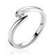 ZINZI zilveren ring slag model met zirconia - 2010975