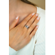 ZINZI zilveren ring 2 banen verbonden staafje met zirconia - 2010977