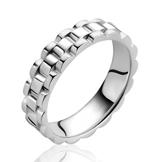 ZINZI zilveren ring rolex style poli satine - 2010978