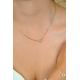 ZINZI zilveren collier  verguld met dubbelhartje een gezet met zirconia - 2010980