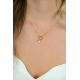 ZINZI zilveren collier  verguld met oog en parel - 2010981