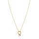 ZINZI zilveren collier  verguld met oog en parel - 2010981