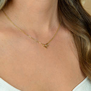 ZINZI zilveren collier verguld met strikje - 2010983 ZINZI zilveren collier verguld met strikje - 2010983
