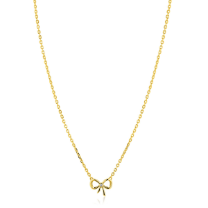 ZINZI zilveren collier verguld met strikje - 2010983 ZINZI zilveren collier verguld met strikje - 2010983