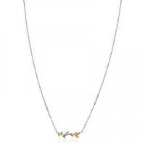 ZINZI zilveren collier met bicolor takje er tussen - 2010985 ZINZI zilveren collier met bicolor takje er tussen - 2010985