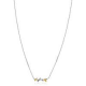 ZINZI zilveren collier met bicolor takje er tussen - 2010985