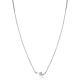 ZINZI zilveren collier met slagvormtussenstuk en ziconia - 2010987
