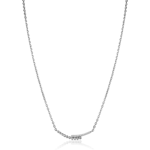 ZINZI zilveren collier met tussenstuk slagmodel met rond en pootzetting ziconia - 2010988 ZINZI zilveren collier met tussenstuk slagmodel met rond en pootzetting ziconia - 2010988