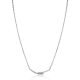ZINZI zilveren collier met tussenstuk slagmodel met rond en pootzetting ziconia - 2010988