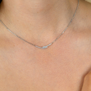 ZINZI zilveren collier met tussenstuk slagmodel met rond en pootzetting ziconia - 2010988 ZINZI zilveren collier met tussenstuk slagmodel met rond en pootzetting ziconia - 2010988