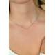 ZINZI zilveren collier met tussenstuk slagmodel met rond en pootzetting ziconia - 2010988