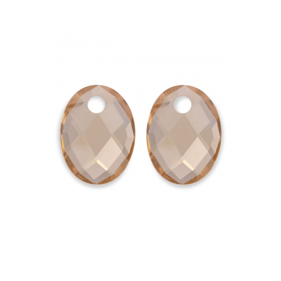 Saprkling jewels earstones medium oval light gold citrine quartz - 2010992