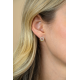Zinzi oorknop verguld rond open met zirconia - 2011063