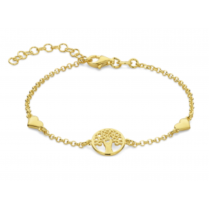 Rosa di Luca armband zilver verguld met levensboom - 2011091