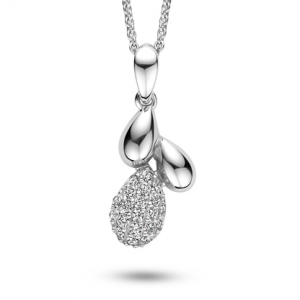 Rosa di luca hanger met  zirconia en collier - 2011096