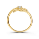 Gouden dames ring met knoopje en een zirconia - 2011206