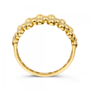 Gouden dames ring met bolletjes - 2011207