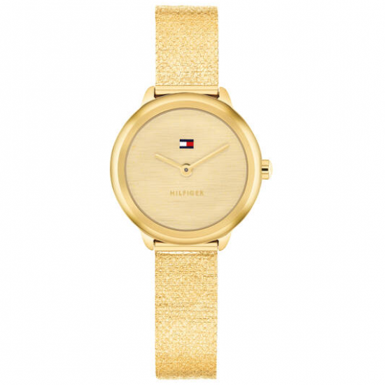 Tommy Hilfiger  goudkleurig dames horloge Demi  met stalen band goudkleurige plaat - 2011212